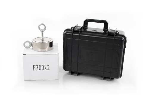 Magnetinis ieškiklis F300X2 Black Magnet 2x300 kg with case BOX600
