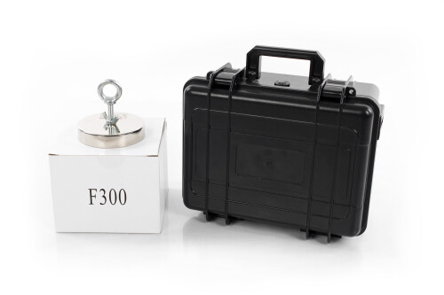 Magnetinis ieškiklis 300kg Black Magnet F300 with case BOX600